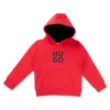 Kinder-Hoodie mit gestapeltem Logo aus Baumwollmischung