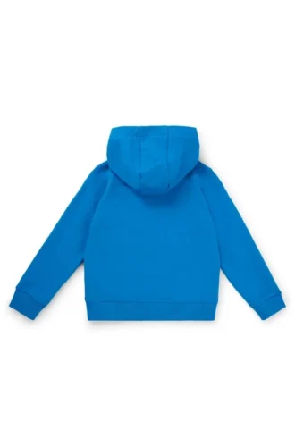 Kinder-Hoodie mit gestapeltem Logo aus Baumwollmischung