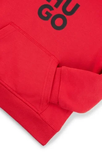 Kinder-Hoodie mit gestapeltem Logo aus Baumwollmischung