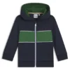 Kinder-Hoodie mit gesticktem Logo und Reißverschluss vorne