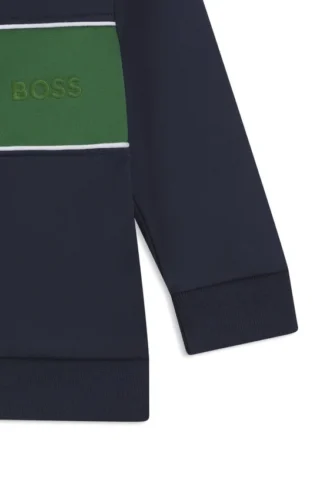Kinder-Hoodie mit gesticktem Logo und Reißverschluss vorne