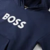 Kinder-Hoodie mit kontrastierendem Logo in lockerer Passform