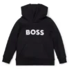 Kinder-Hoodie mit Kontrastlogo aus Baumwollmischung