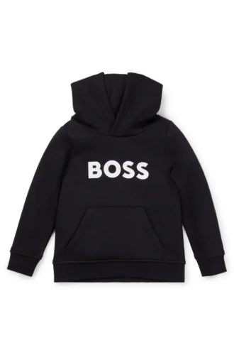 Kinder-Hoodie mit Kontrastlogo aus Baumwollmischung