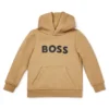 Kinder-Hoodie mit Kontrastlogo aus Baumwollmischung