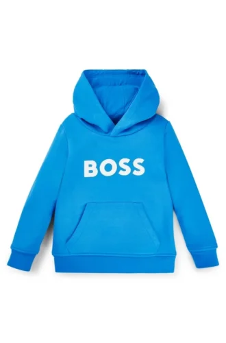 Kinder-Hoodie mit Kontrastlogo aus Baumwollmischung