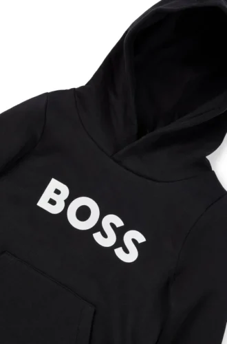 Kinder-Hoodie mit Kontrastlogo aus Baumwollmischung