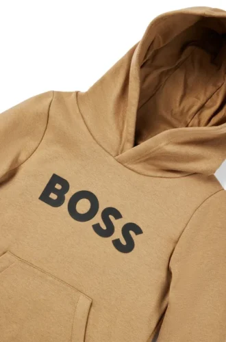 Kinder-Hoodie mit Kontrastlogo aus Baumwollmischung