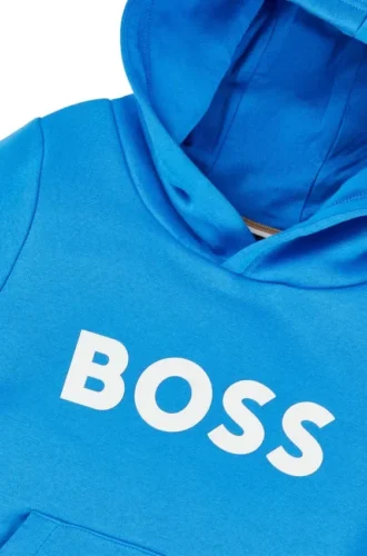 Kinder-Hoodie mit Kontrastlogo aus Baumwollmischung