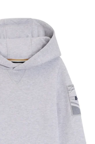 Kinder-Hoodie mit Logo-Applikation aus Baumwollmischung