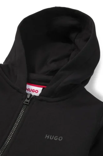 Kinder-Hoodie mit Reißverschluss und Logo-Print