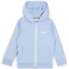 Kinder-Hoodie mit Reißverschluss und Logo-Print aus Baumwollmischung Kinder-Hoodie mit Reißverschluss und Logo-Print aus Baumwollmischung