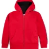 Kinder-Hoodie mit Reißverschluss und Logo-Print aus Baumwollmischung