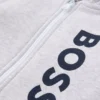 Kinder-Hoodie mit Reißverschluss und Logo-Print aus Baumwollmischung
