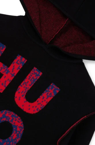 Kinder-Hoodie mit zweifarbigem, übereinanderliegendem Logo