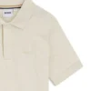 Kinder-Jacquard-Poloshirt aus Stretch-Baumwolle