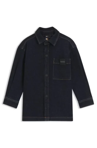 Kinder-Jeans-Hemd aus Stretch-Baumwolle