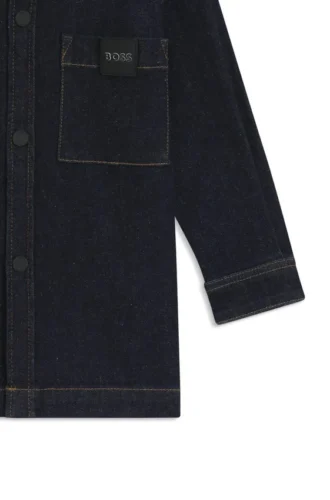 Kinder-Jeans-Hemd aus Stretch-Baumwolle