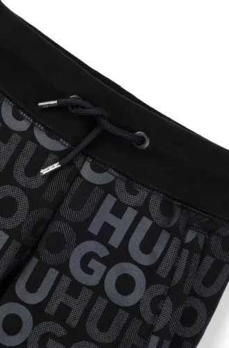 Kinder-Jogginghose aus Baumwollmischung mit durchgehendem Logo-Print