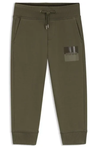 Kinder-Jogginghose aus Baumwollmischung mit geteiltem Logo