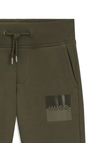 Kinder-Jogginghose aus Baumwollmischung mit geteiltem Logo