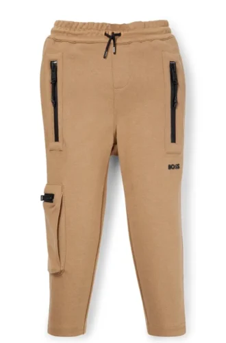 Kinder-Jogginghose mit Logo-Detail aus Stretch-Piqué