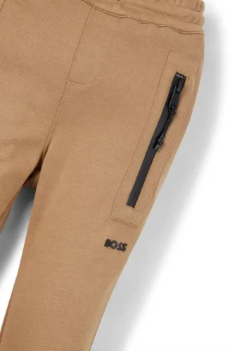 Kinder-Jogginghose mit Logo-Detail aus Stretch-Piqué