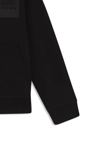 Kinder-Kapuzenjacke mit Reißverschluss und geteiltem Logo aus Baumwollmischung