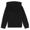Kinder-Kapuzenjacke mit Reißverschluss und geteiltem Logo aus Baumwollmischung Kinder-Kapuzenjacke mit Reißverschluss und geteiltem Logo aus Baumwollmischung