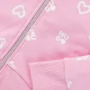 Kinder-Kapuzenpullover aus Baumwollmischung mit Reißverschluss, Logos und Herzen