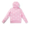 Kinder-Kapuzenpullover aus Baumwollmischung mit Reißverschluss, Logos und Herzen