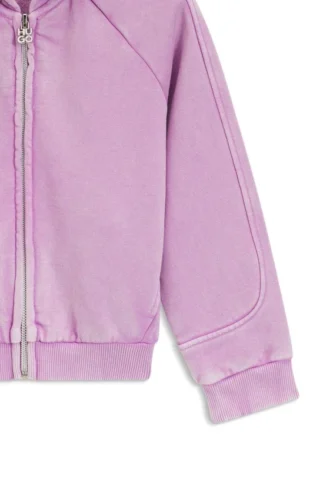 Kinder-Kapuzenpullover mit Reißverschluss aus Baumwollmisch-Fleece