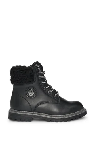 Kinder-Lederstiefel mit Double-B-Monogramm
