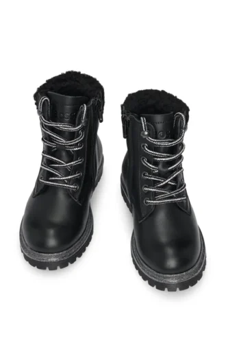 Kinder-Lederstiefel mit Double-B-Monogramm