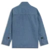 Kinder-Overshirt aus blauem Baumwoll-Denim Kinder-Overshirt aus blauem Baumwoll-Denim