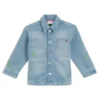 Kinder-Overshirt aus blauem Denim