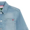 Kinder-Overshirt aus blauem Denim