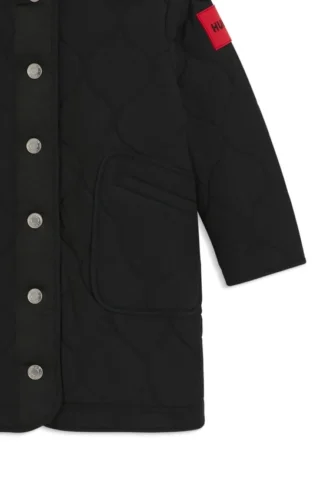 Kinder-Parka mit Logo-Etikett
