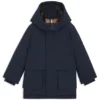 Kinder-Parka mit Logo-Print aus Ripstop