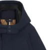 Kinder-Parka mit Logo-Print aus Ripstop