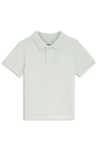 Kinder-Polohemd aus Baumwollpiqué mit Logo-Print