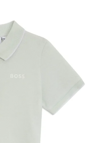 Kinder-Polohemd aus Baumwollpiqué mit Logo-Print