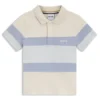 Kinder-Polohemd aus Stretch-Baumwolle mit Colour-Block-Streifen Kinder-Polohemd aus Stretch-Baumwolle mit Colour-Block-Streifen