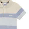Kinder-Polohemd aus Stretch-Baumwolle mit Colour-Block-Streifen Kinder-Polohemd aus Stretch-Baumwolle mit Colour-Block-Streifen