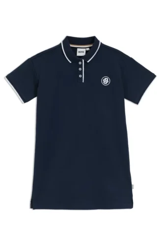 Kinder-Polokleid aus Stretch-Baumwollpiqué