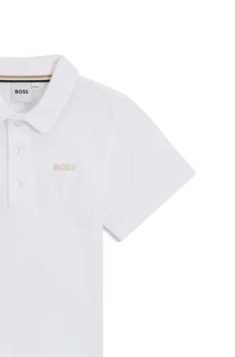 Kinder-Poloshirt aus Baumwolle mit gesticktem Logo
