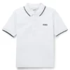 Kinder-Poloshirt aus Baumwollpiqué mit aufgedrucktem Logo