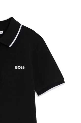Kinder-Poloshirt aus Baumwollpiqué mit aufgedrucktem Logo