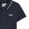 Kinder-Poloshirt aus Baumwollpiqué mit aufgedrucktem Logo