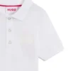 Kinder-Poloshirt mit geteiltem Logo aus Stretch-Baumwolle Kinder-Poloshirt mit geteiltem Logo aus Stretch-Baumwolle
